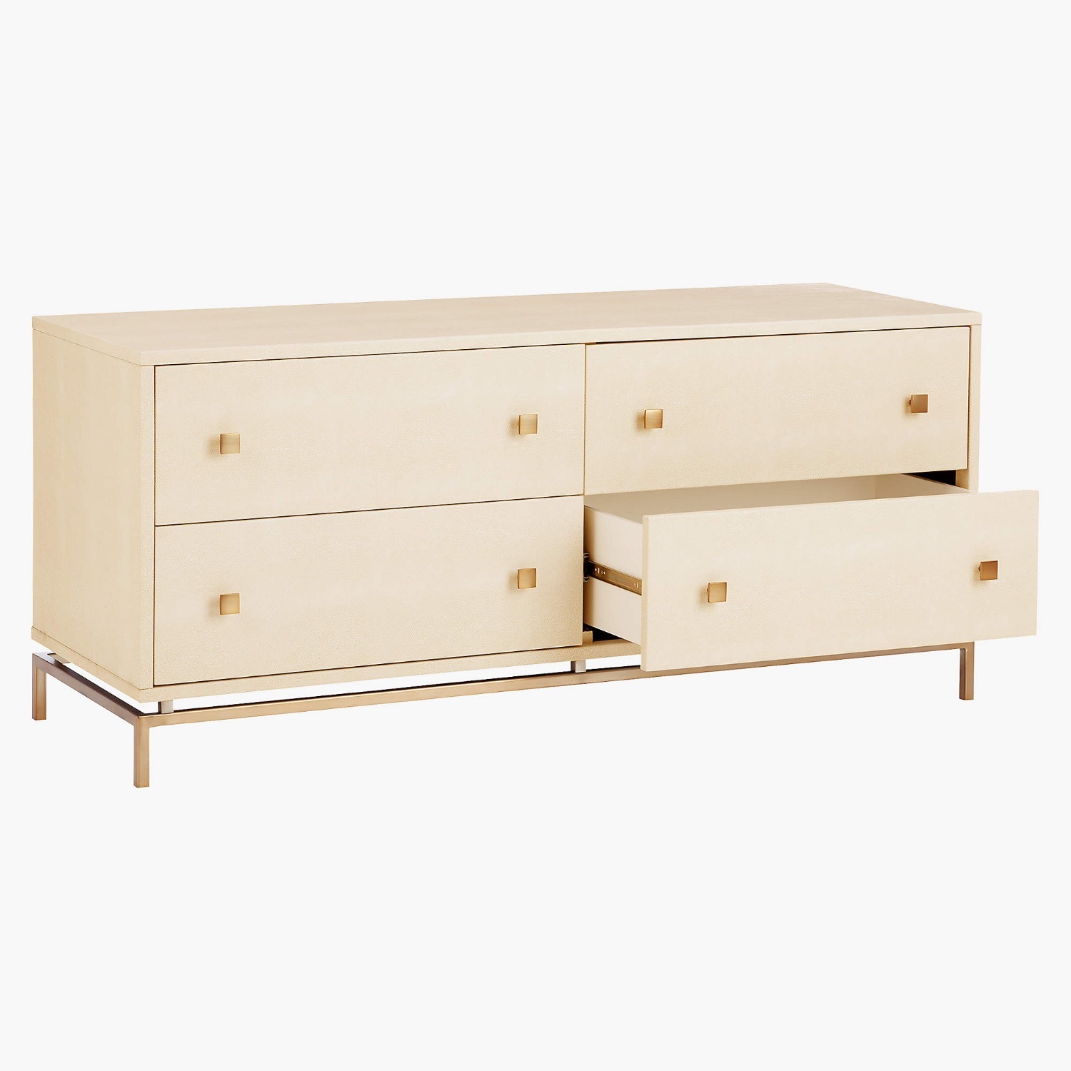 CB2 Shagreen White Dresser - image-6