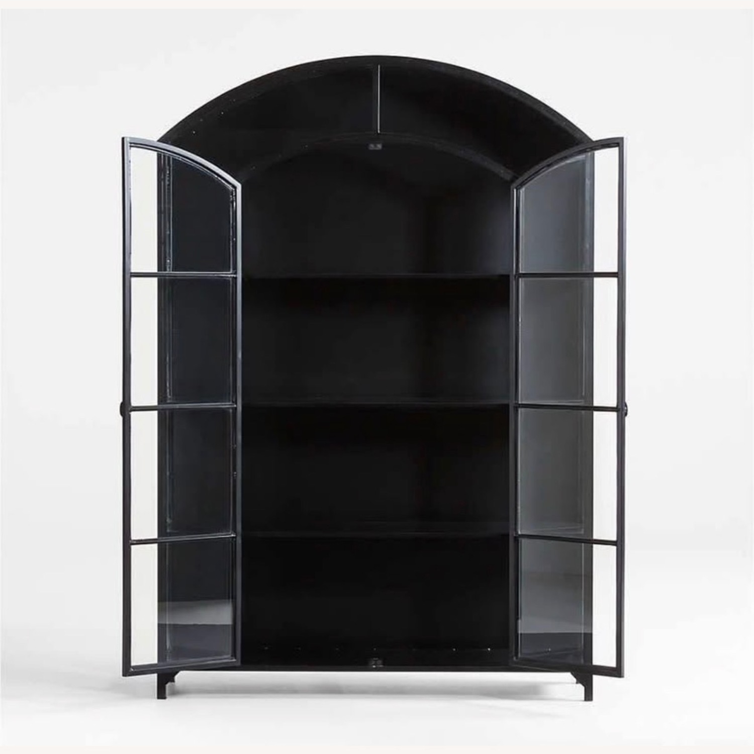 Crate & Barrel Ventana Black Metal Armoire - image-6