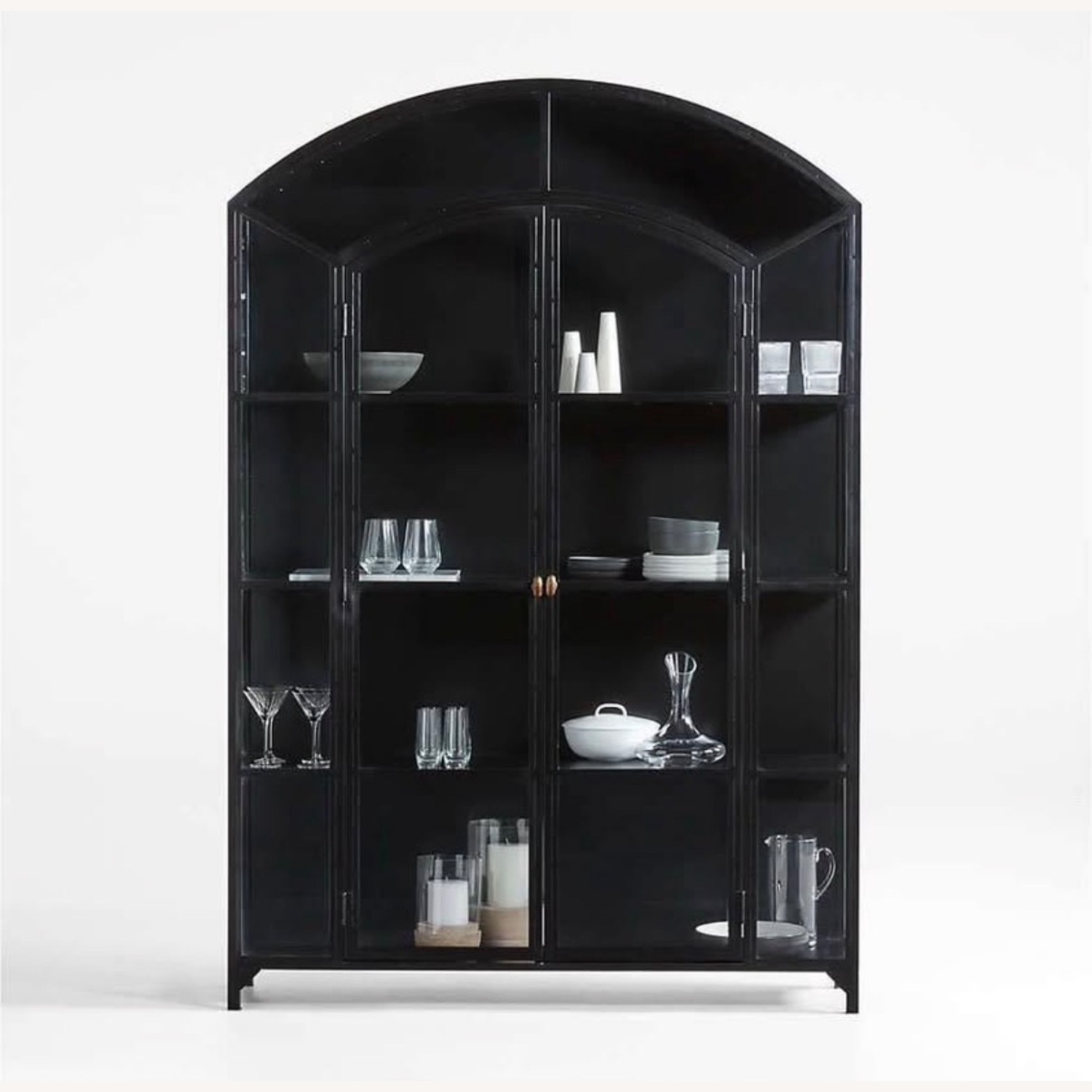 Crate & Barrel Ventana Black Metal Armoire - image-5