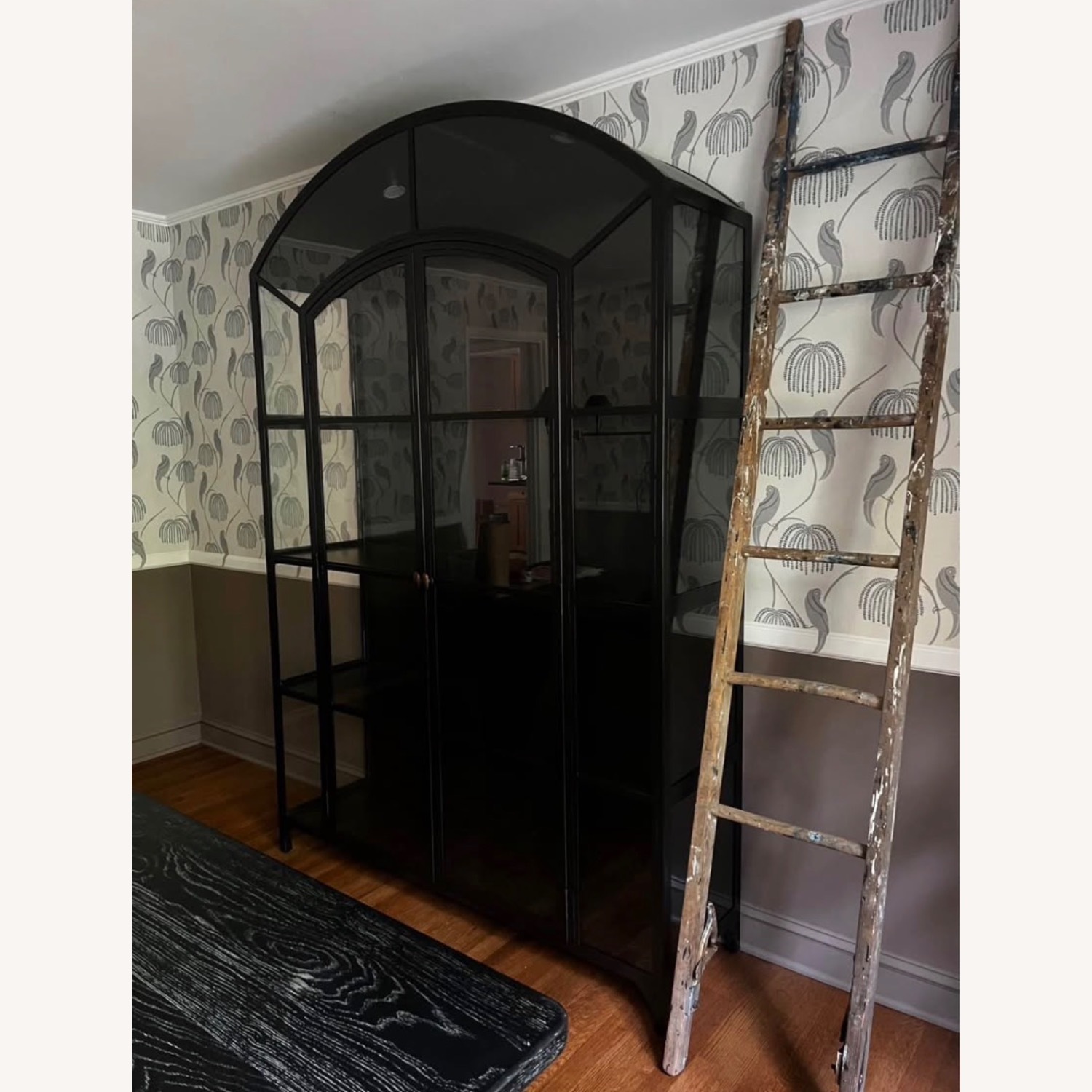 Crate & Barrel Ventana Black Metal Armoire - image-4