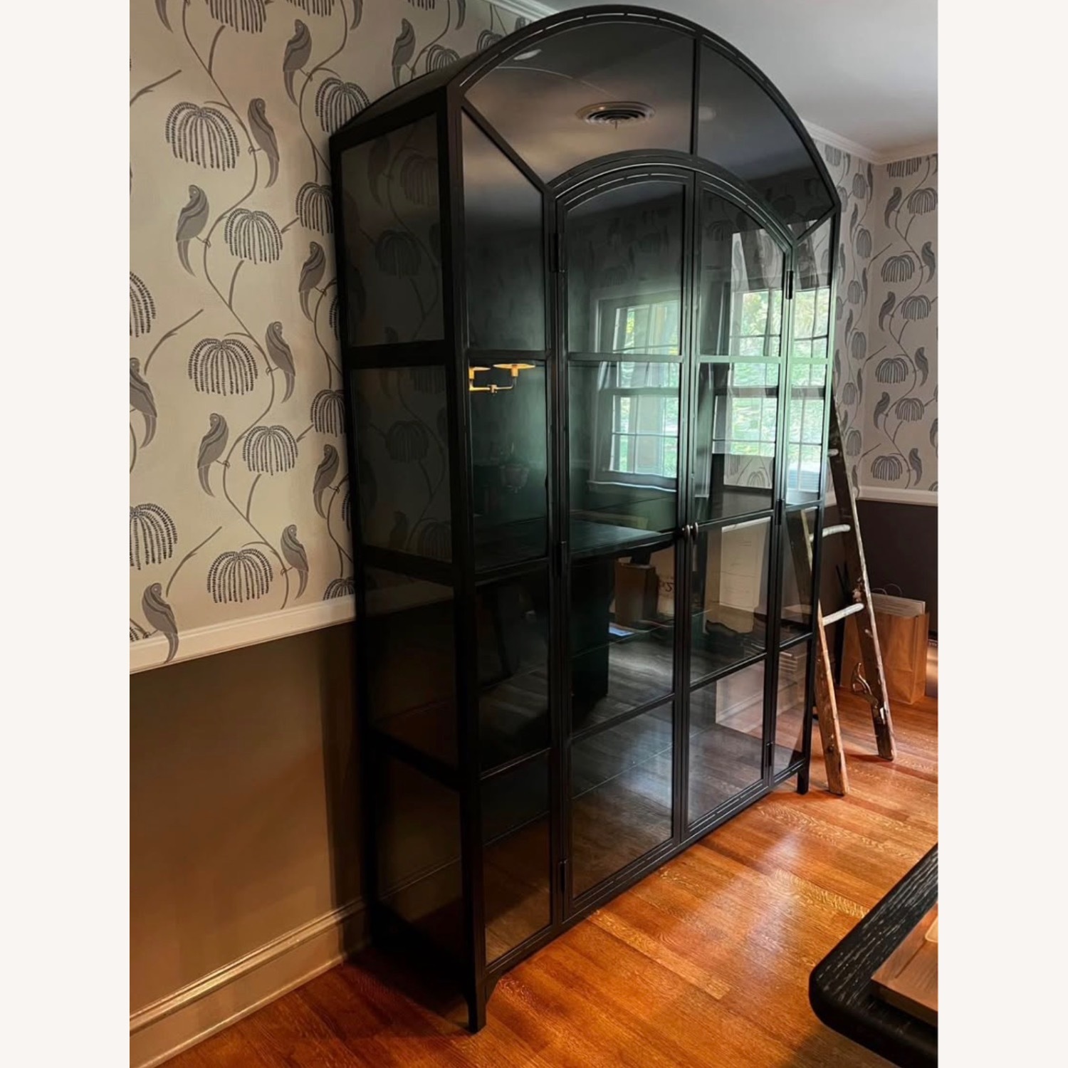 Crate & Barrel Ventana Black Metal Armoire - image-3