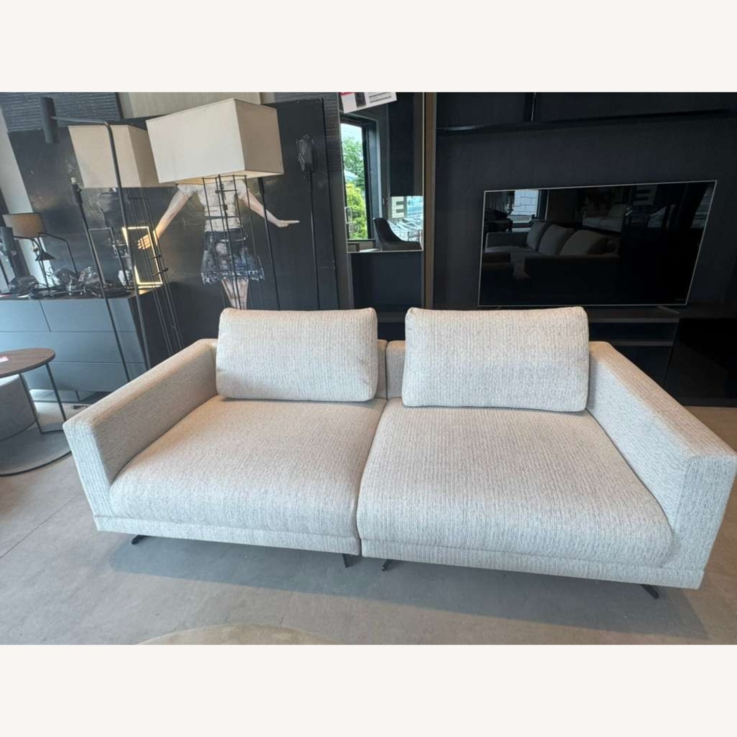Lazzoni Mix White Fabric 3+ Seater Sofa - image-1