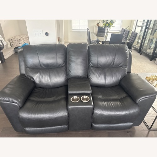 Used Steinhafels Furniture Dark Brown 2 Seater Sofa for sale on AptDeco