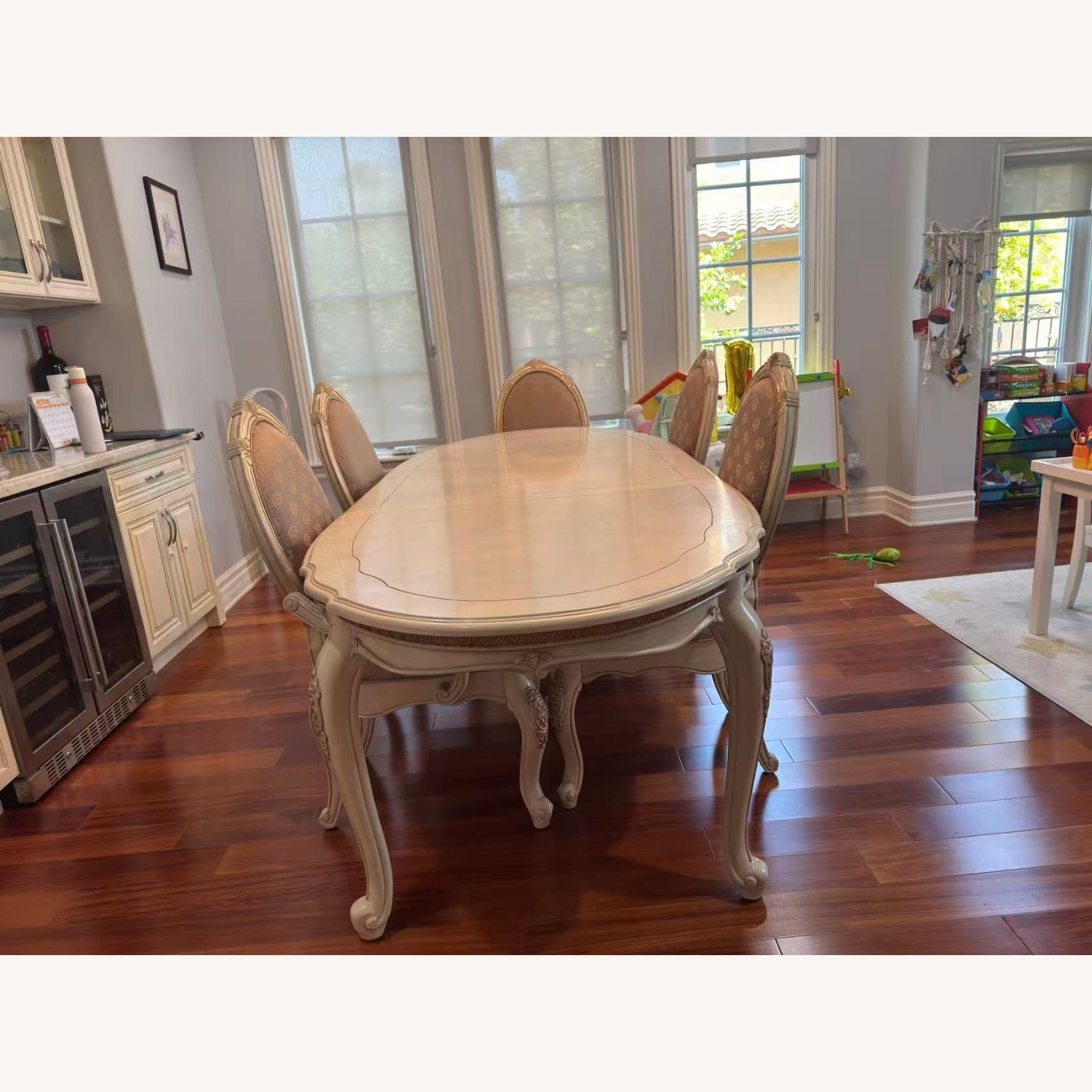 Vintage/Antique Natural Wood Dining Table - image-3