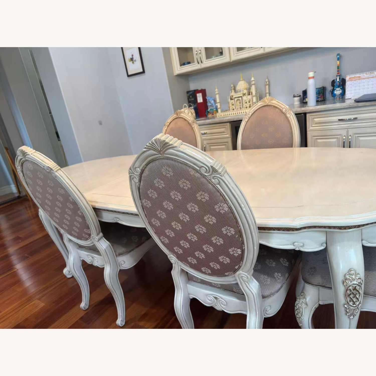 Vintage/Antique Natural Wood Dining Table - image-4