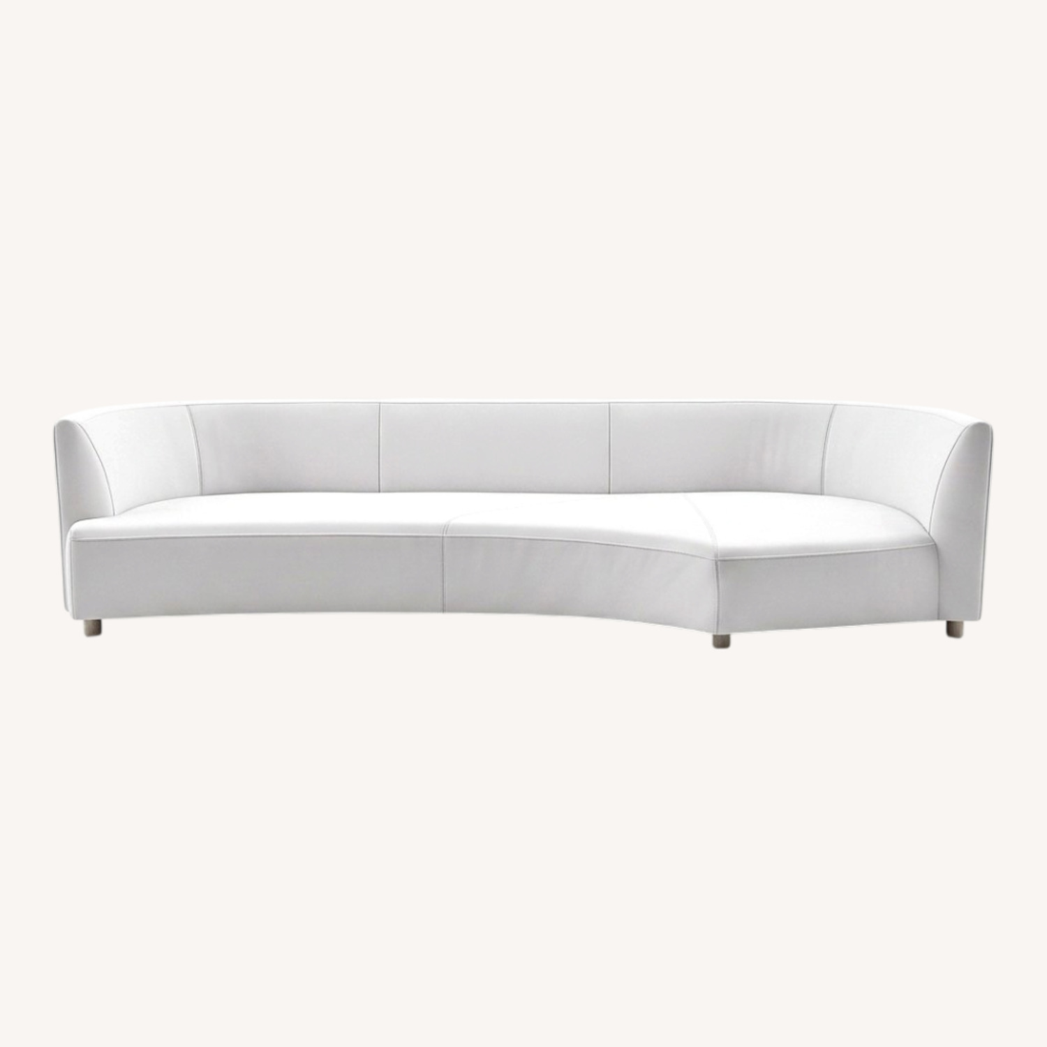 Roche Bobois Tangram White Leather Sofas - image-0