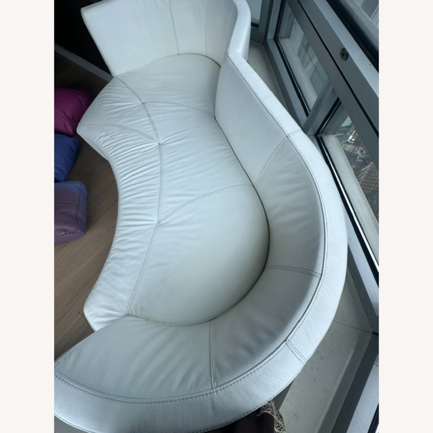 Roche Bobois Tangram White Leather Sofas - image-5