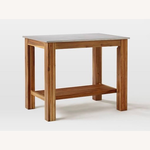 Used West Elm Rustic Kitchen Island / Bar Table for sale on AptDeco