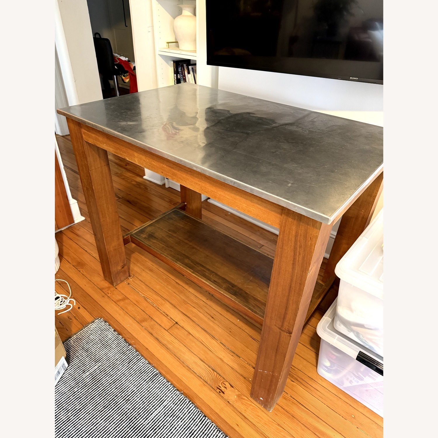 West Elm Rustic Kitchen Island / Bar Table - image-4