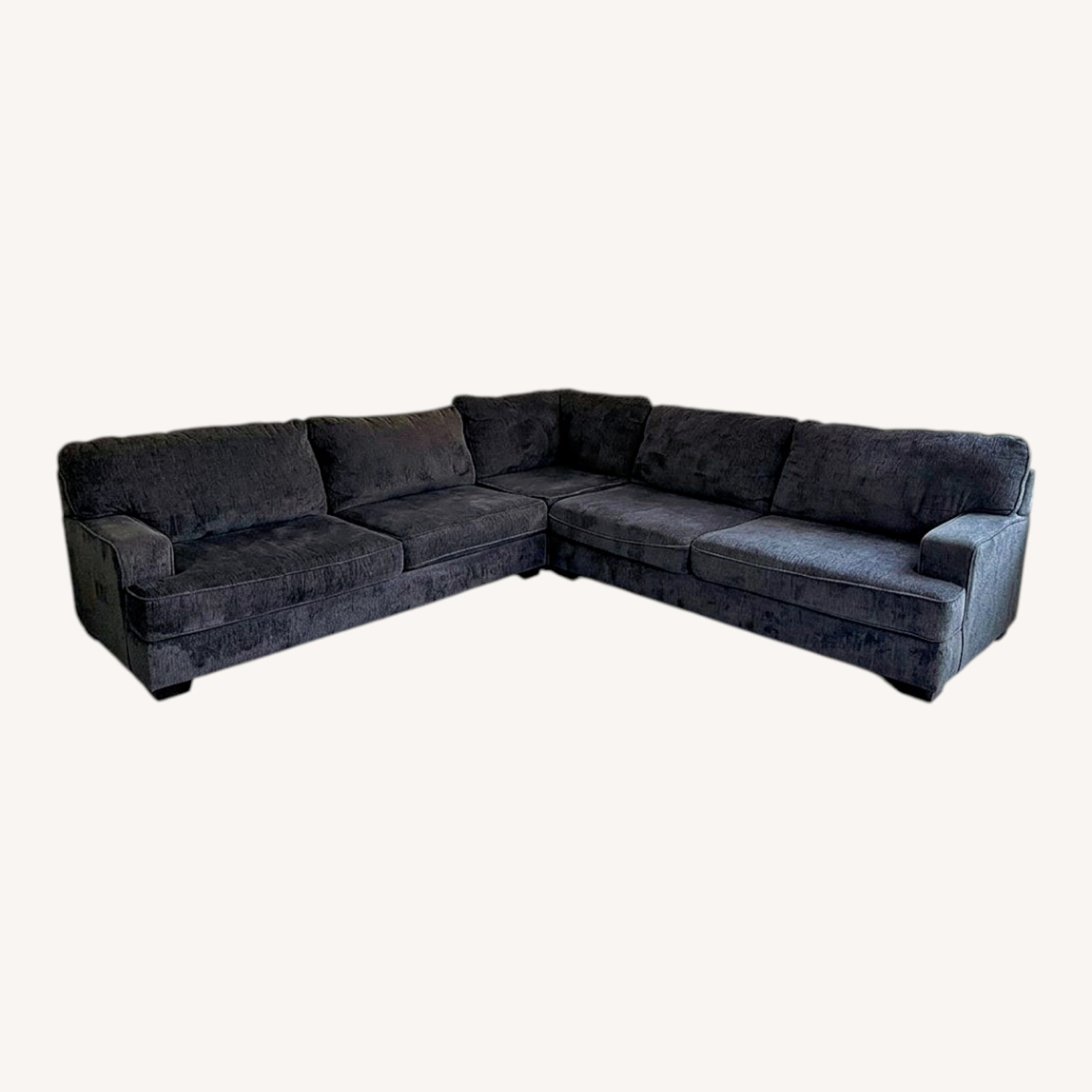 Dark Gray Fabric 2 Piece Sectional - image-0