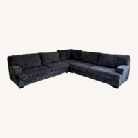 Dark Gray Fabric 2 Piece Sectional