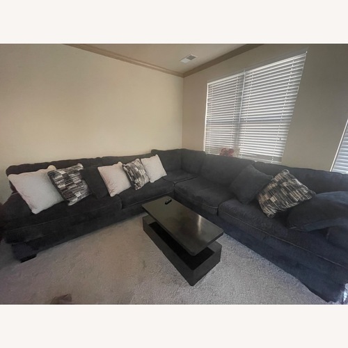 Used Dark Gray Fabric 2 Piece Sectional for sale on AptDeco