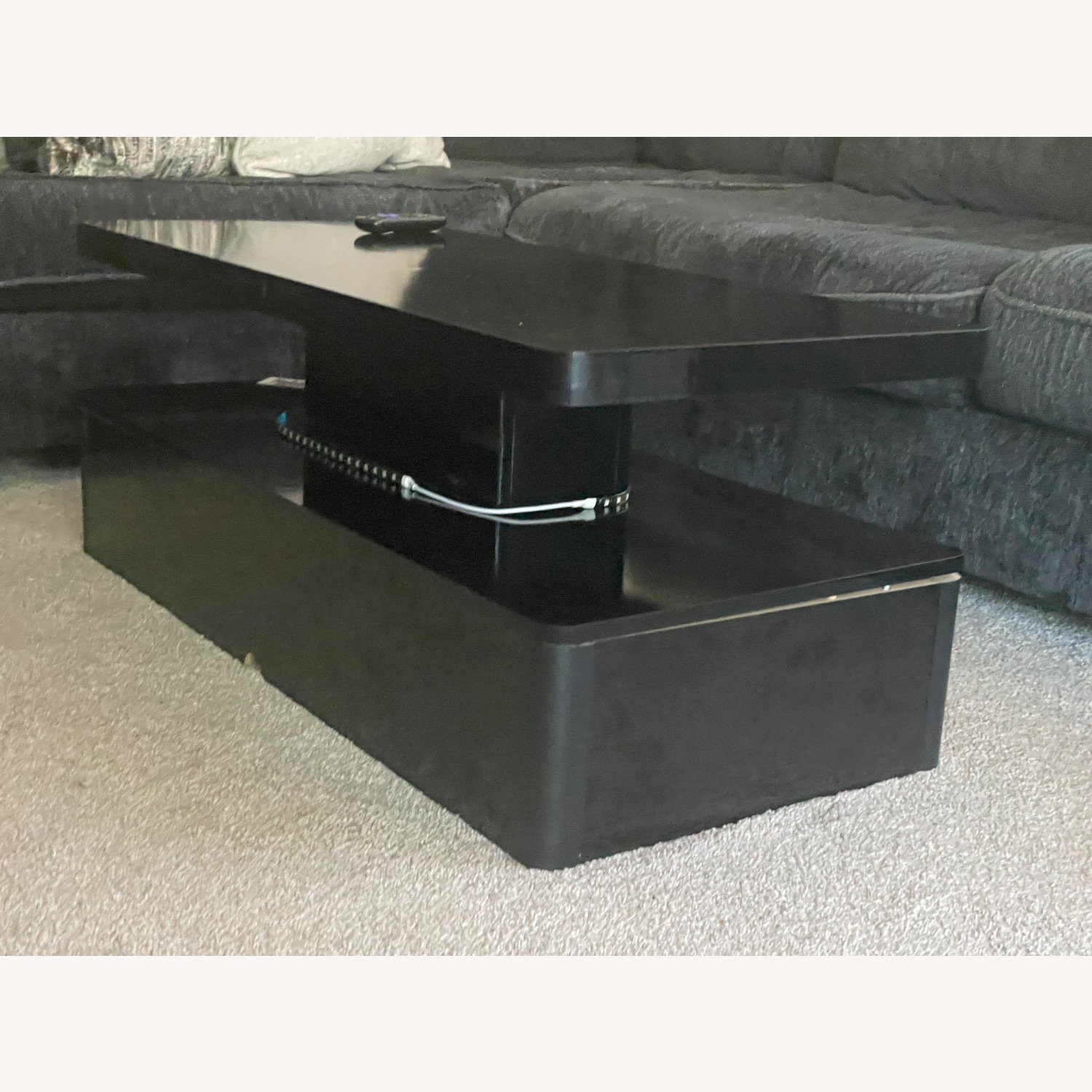 Dark Gray Fabric 2 Piece Sectional - image-3