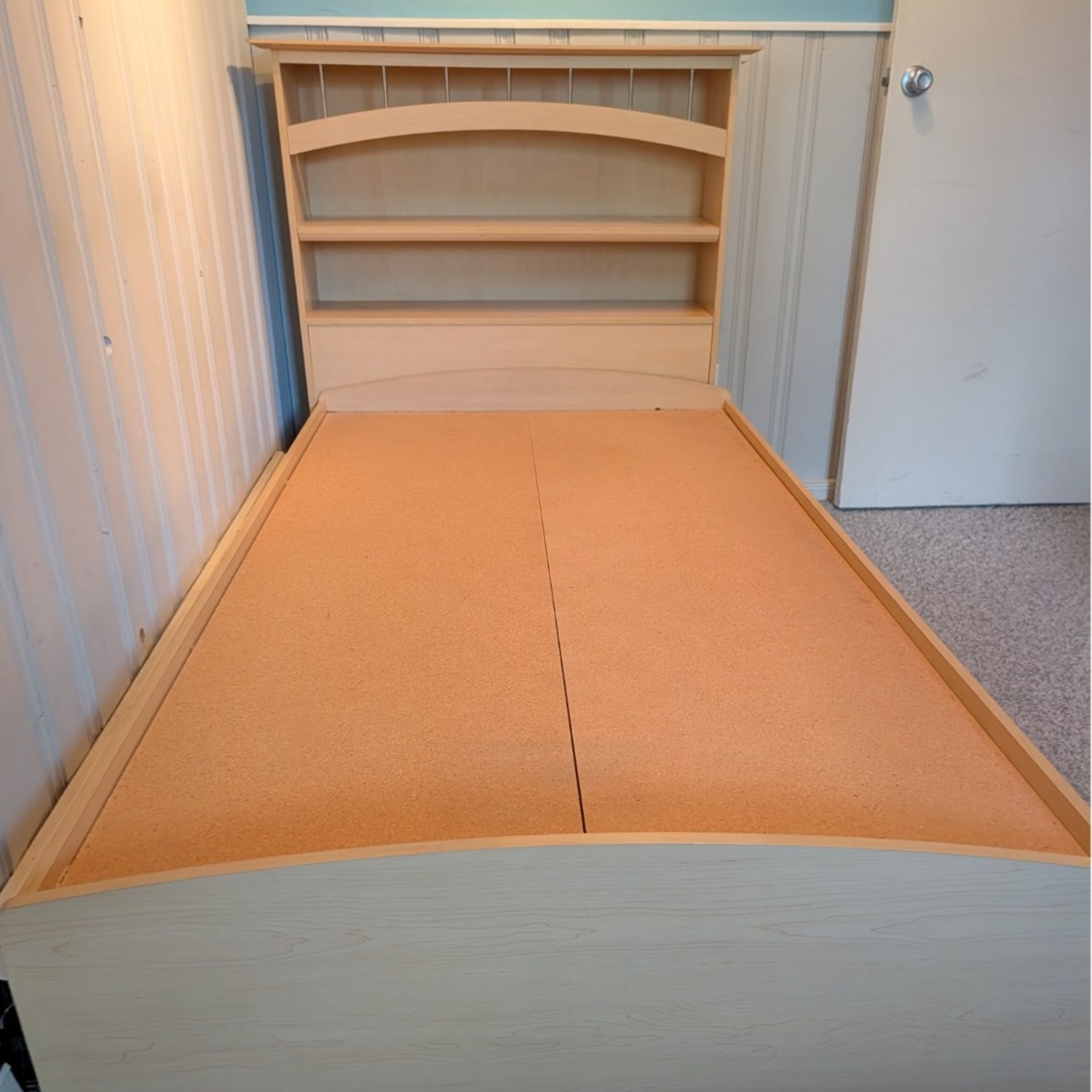Natural Wood Twin Bed - image-4