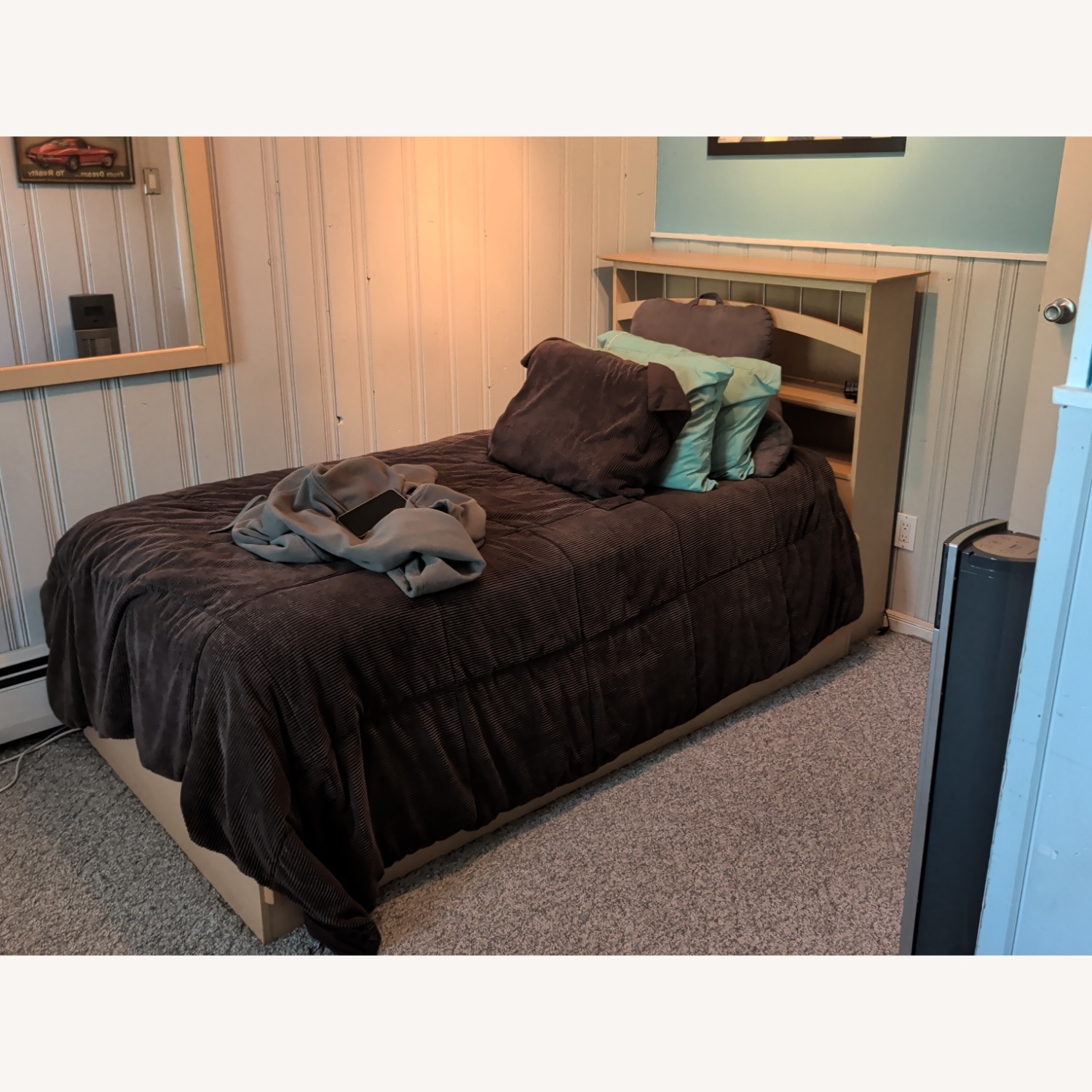 Natural Wood Twin Bed - image-3
