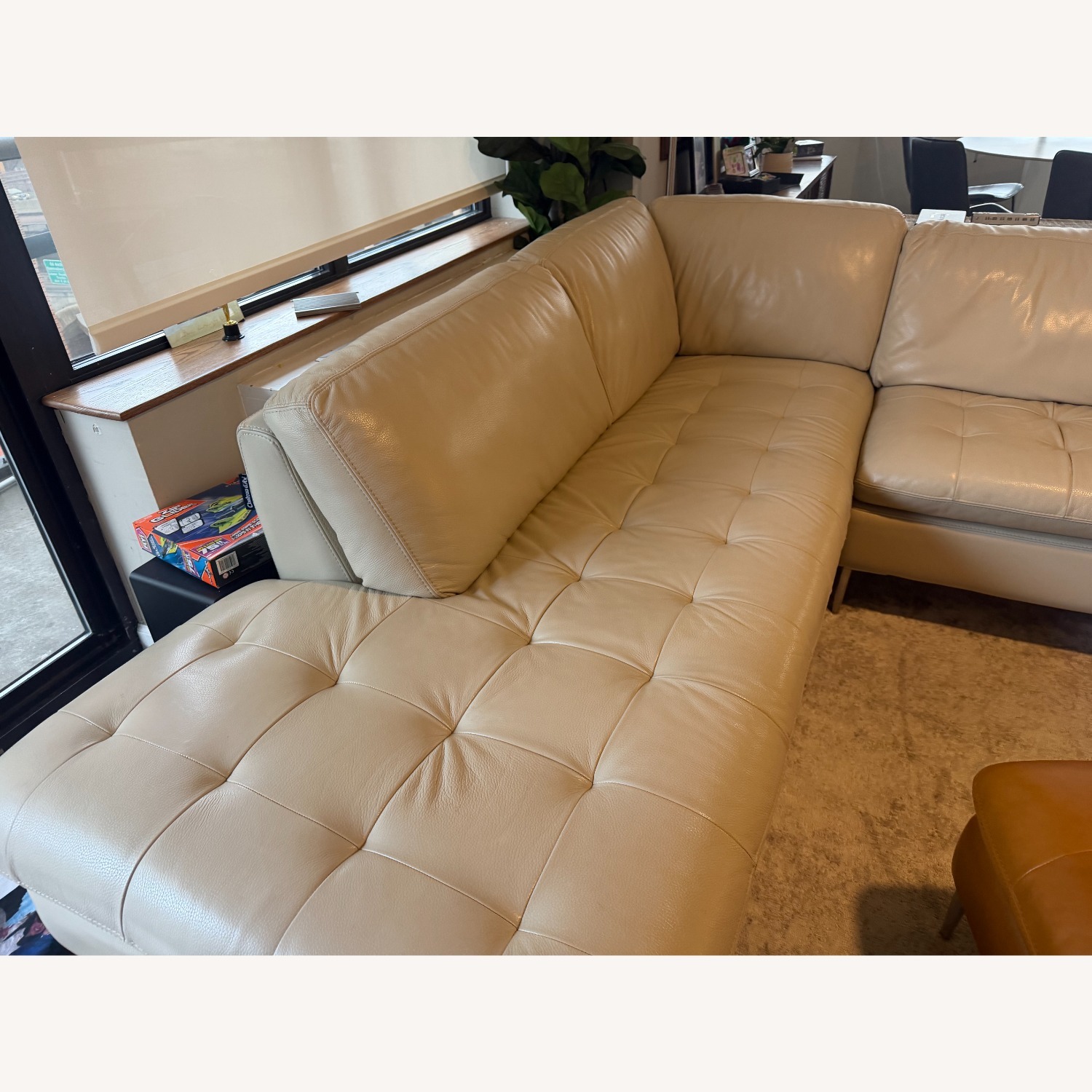 Chateau D'ax Corsica White Leather 2 Piece Sectional - image-7