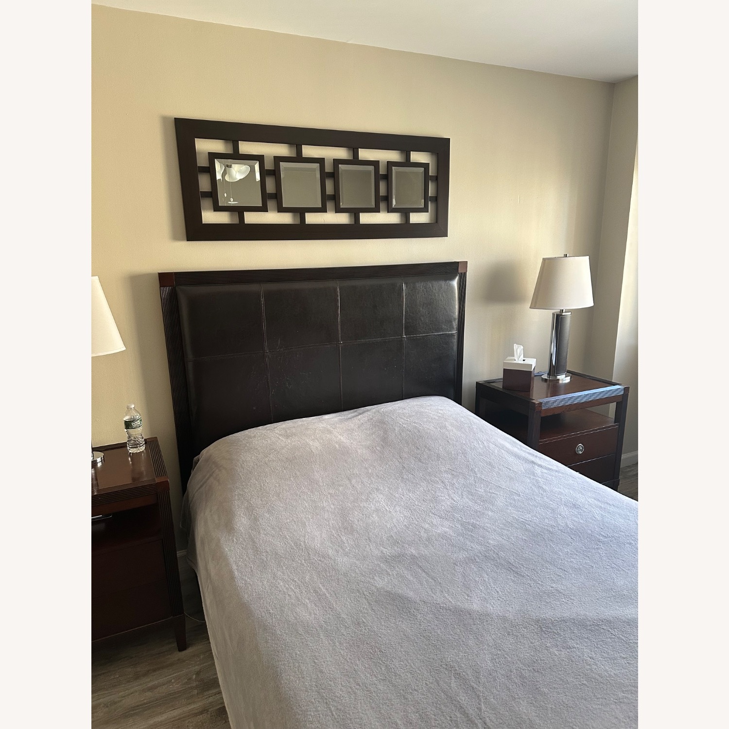 Bloomingdale's Dark Brown Wood Queen Bed - image-3