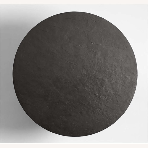 Used Crate & Barrel Willy 48" Charcoal Round Pedestal Dining Table by Leanne Ford for sale on AptDeco