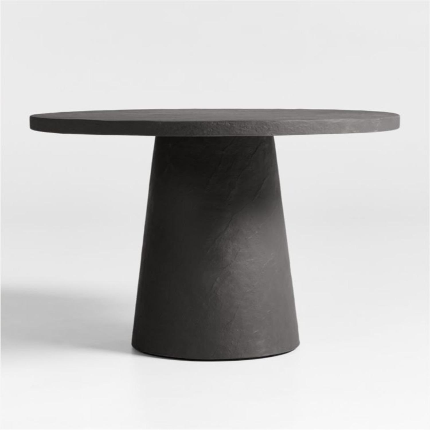 Crate & Barrel Willy 48" Charcoal Round Pedestal Dining Table by Leanne Ford - image-4