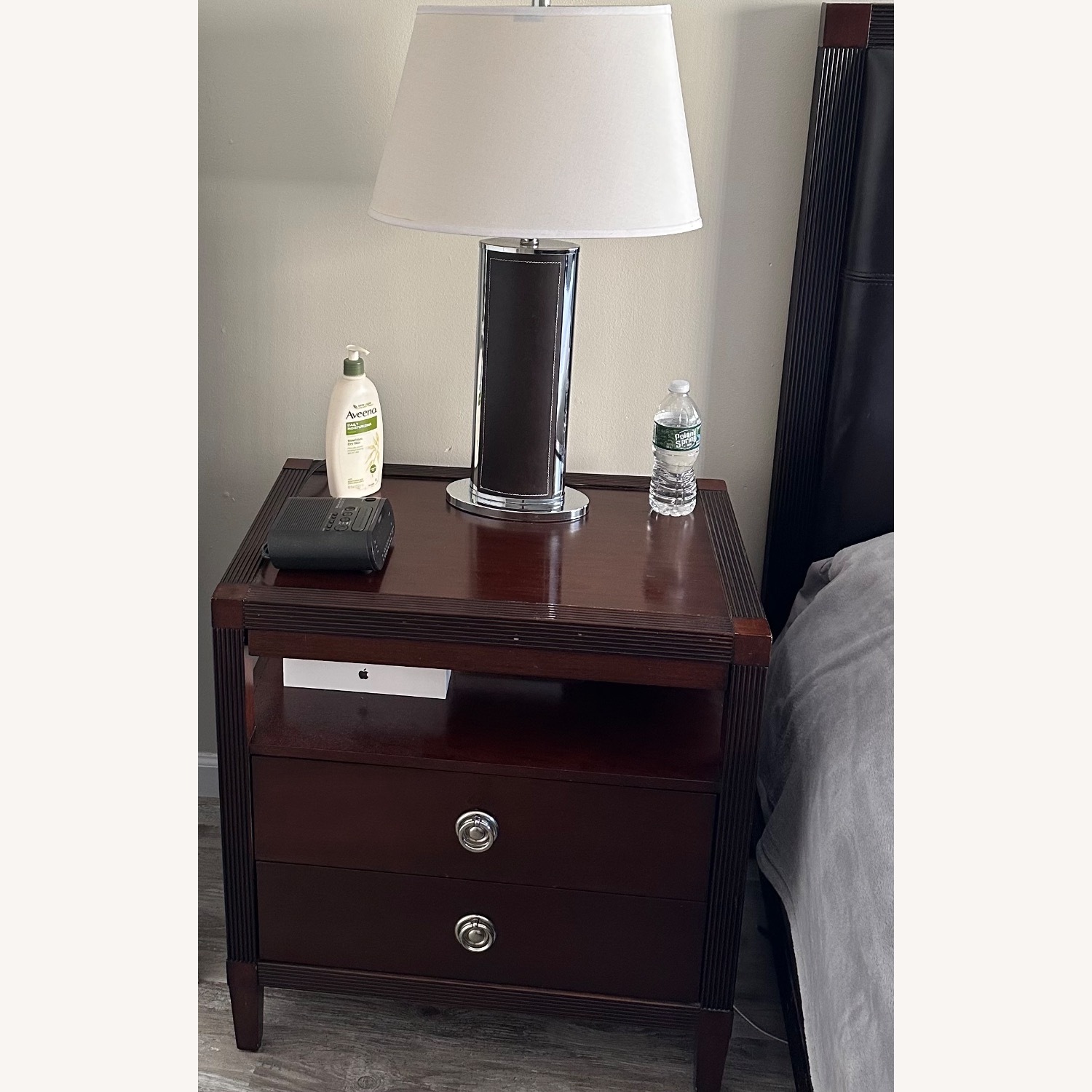 Bloomingdale's Dark Brown Nightstands - image-1
