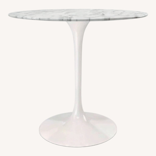 Used Home Depot White Marble Dining Table for sale on AptDeco