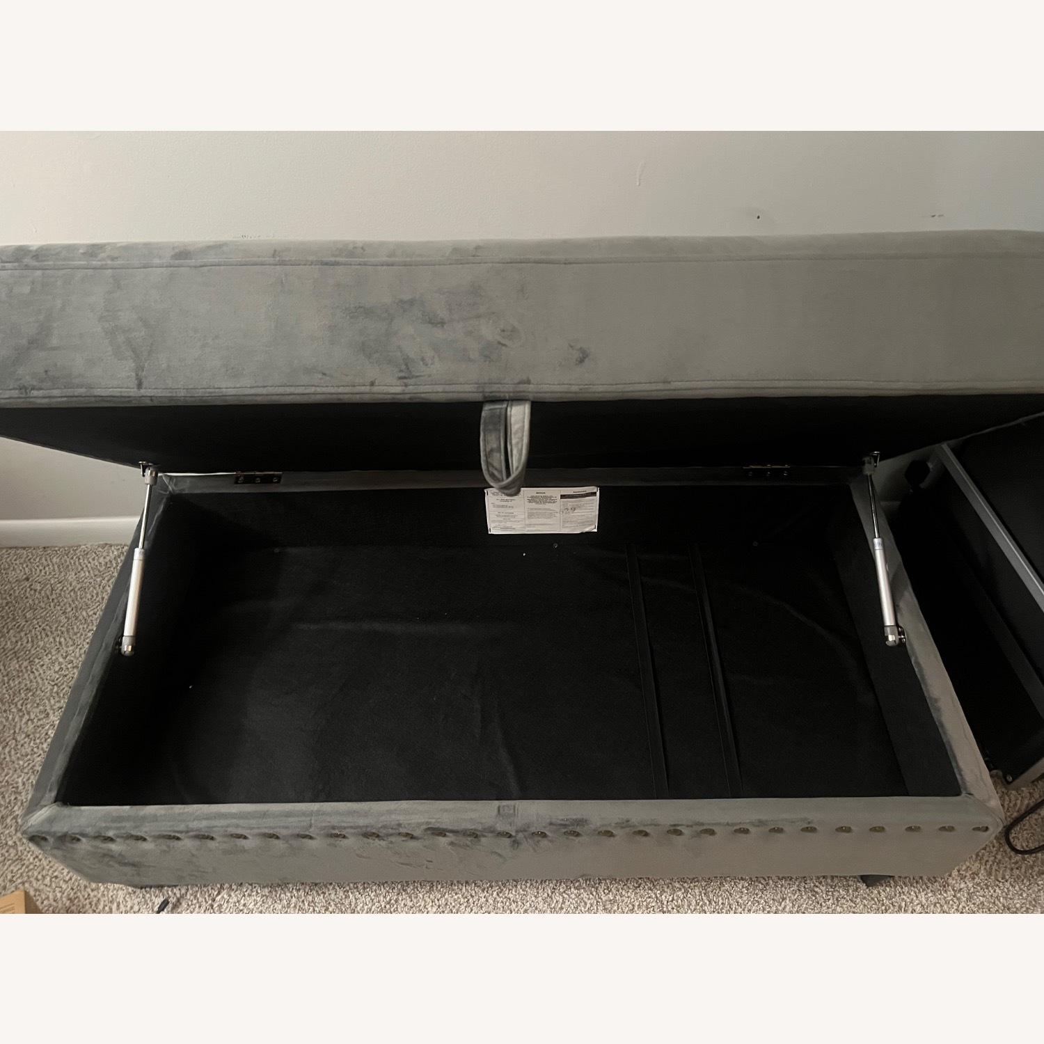 Dark Gray Fabric 3+ Seater Sofa - image-5