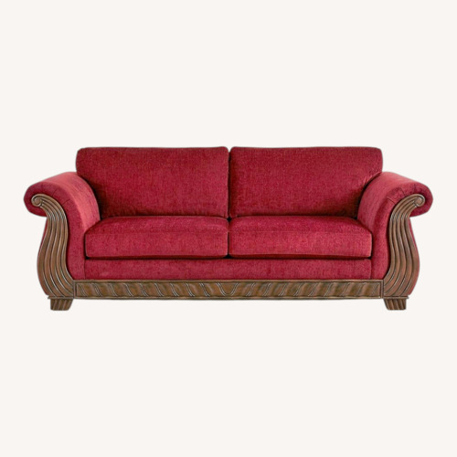 Used Red Fabric 3+ Seater Sofa for sale on AptDeco