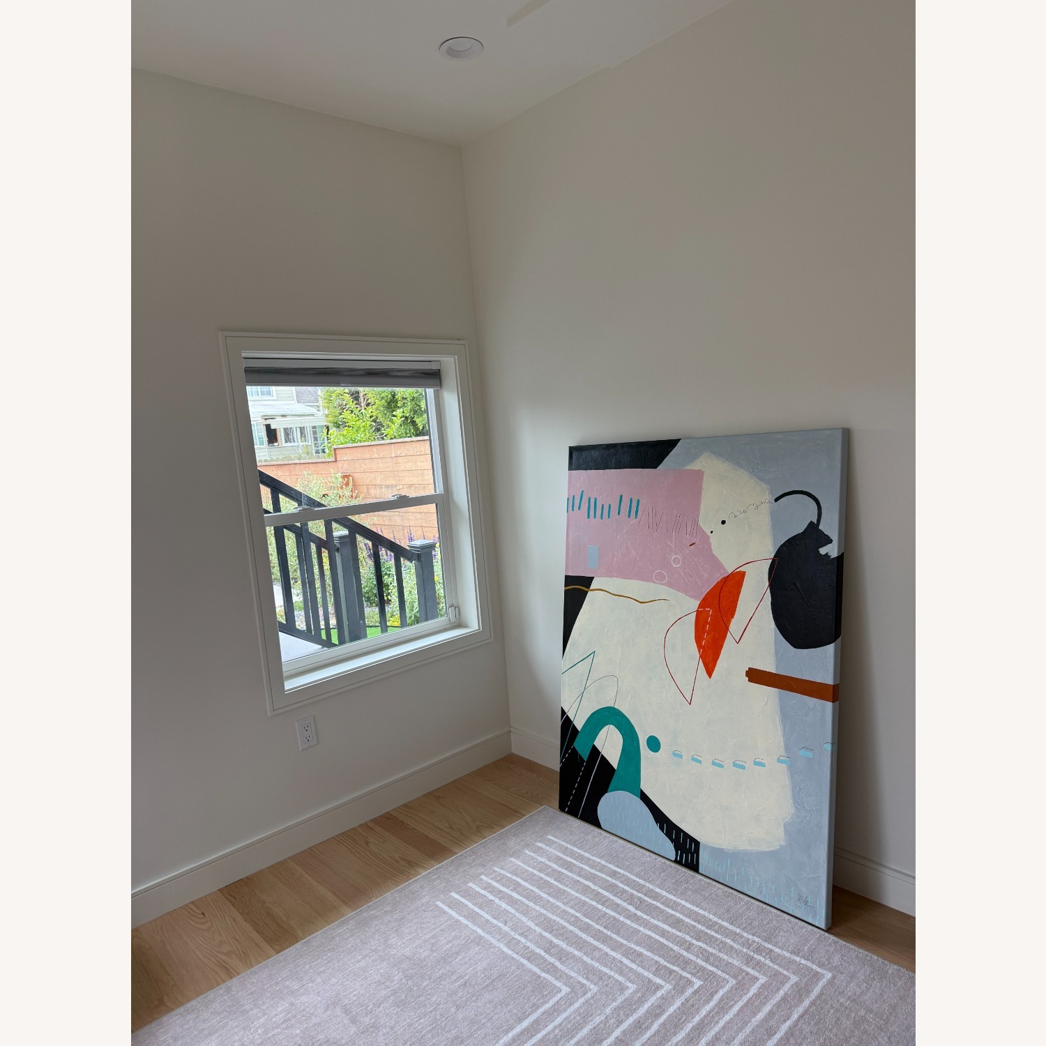 Large Original Oil & Acrylic Canvas Painting - image-7