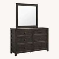 Vintage/Antique Dark Brown Wood Dresser