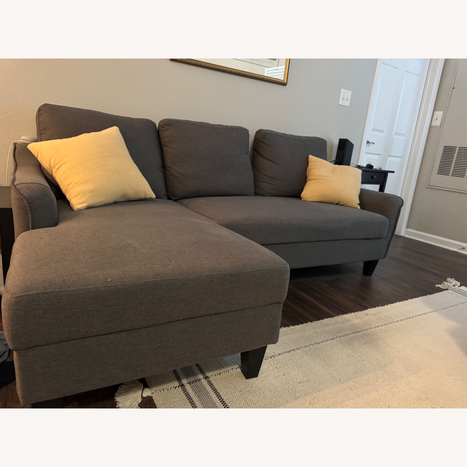 Vintage 2 Piece Sectional with Pull Out Bed - image-1