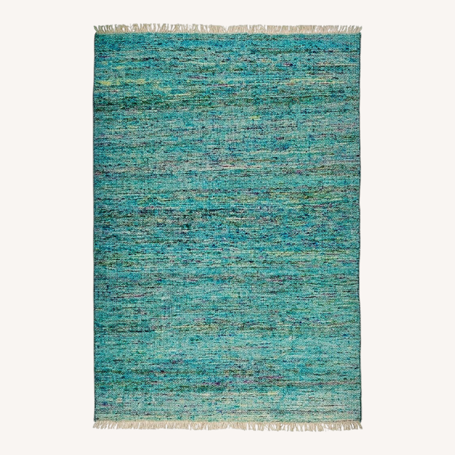 Hand Woven Bright Blue Multi 4x6 Area Rug - image-0