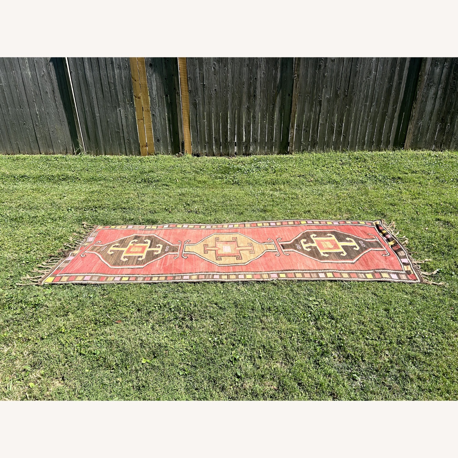 4' x 12' Vintage Turkish Kilim Runner Rug - image-3
