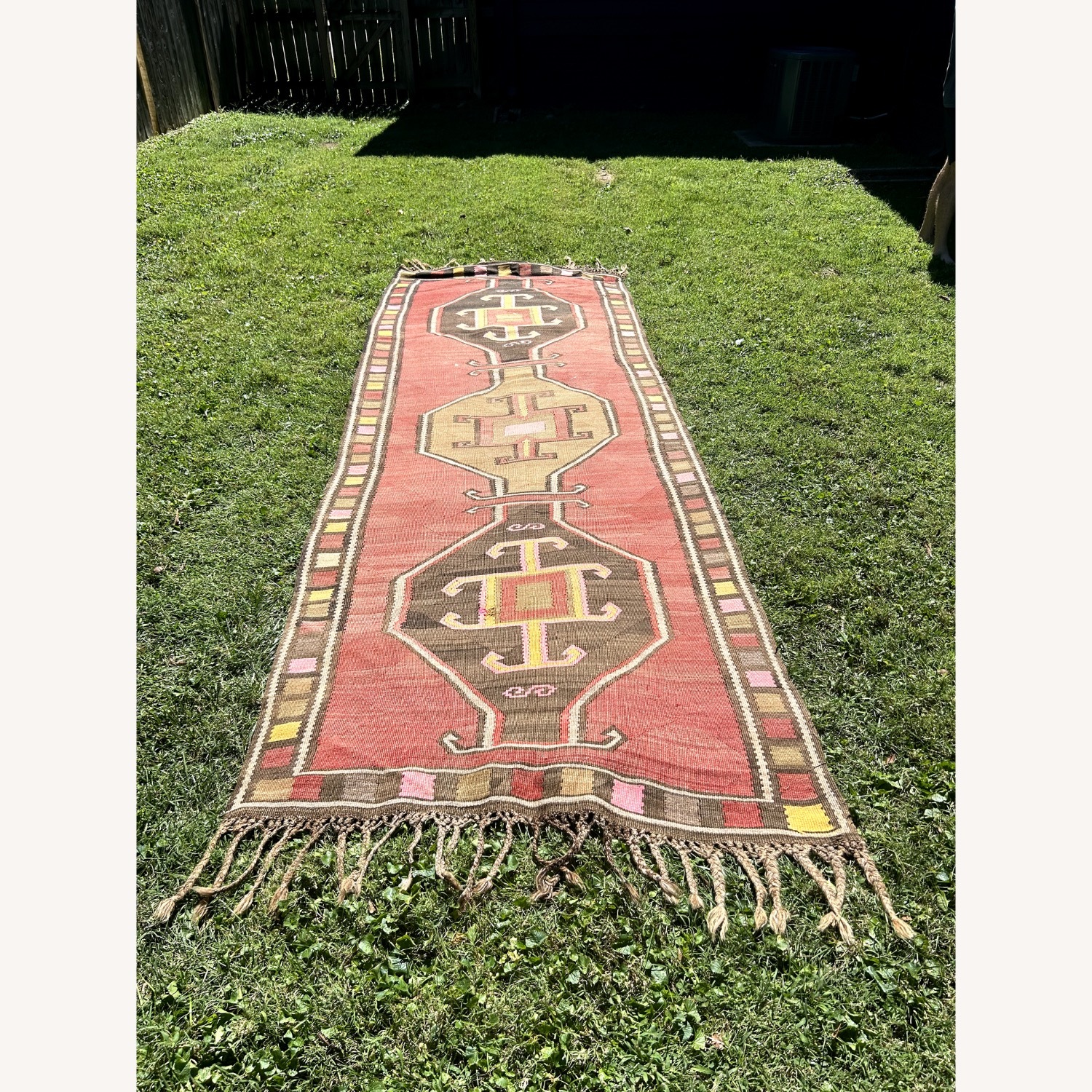 4' x 12' Vintage Turkish Kilim Runner Rug - image-4