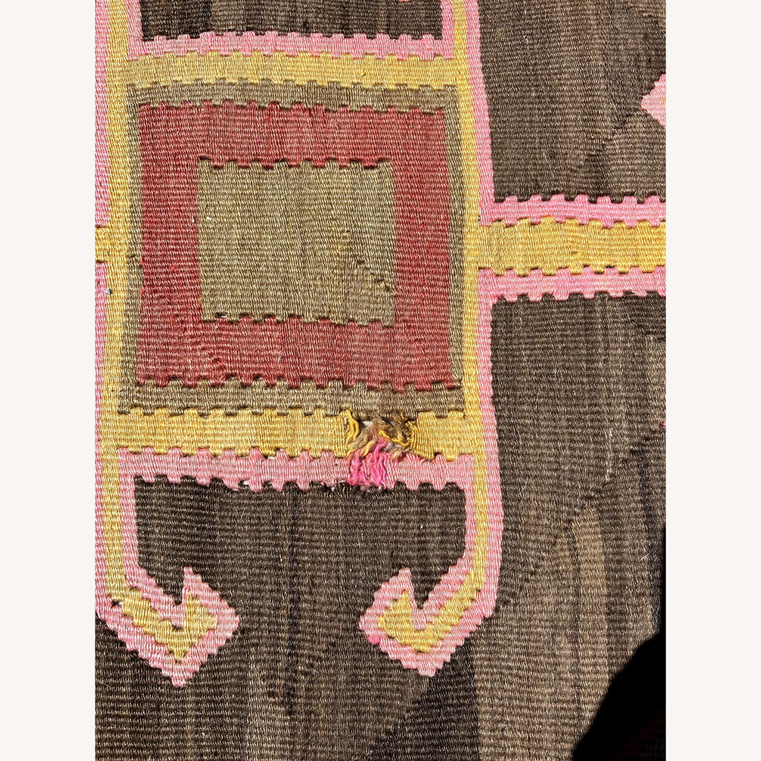 4' x 12' Vintage Turkish Kilim Runner Rug - image-5