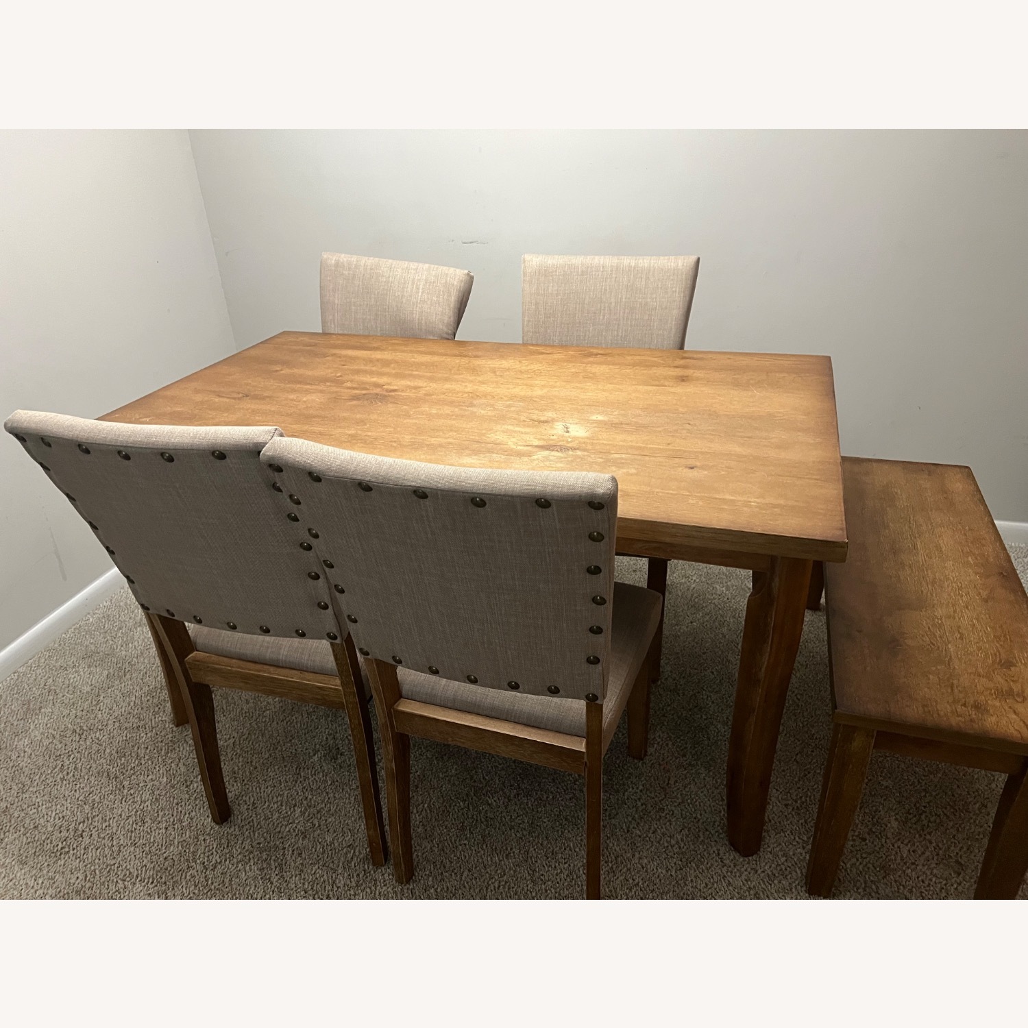 Natural Wood Dining Table - image-4