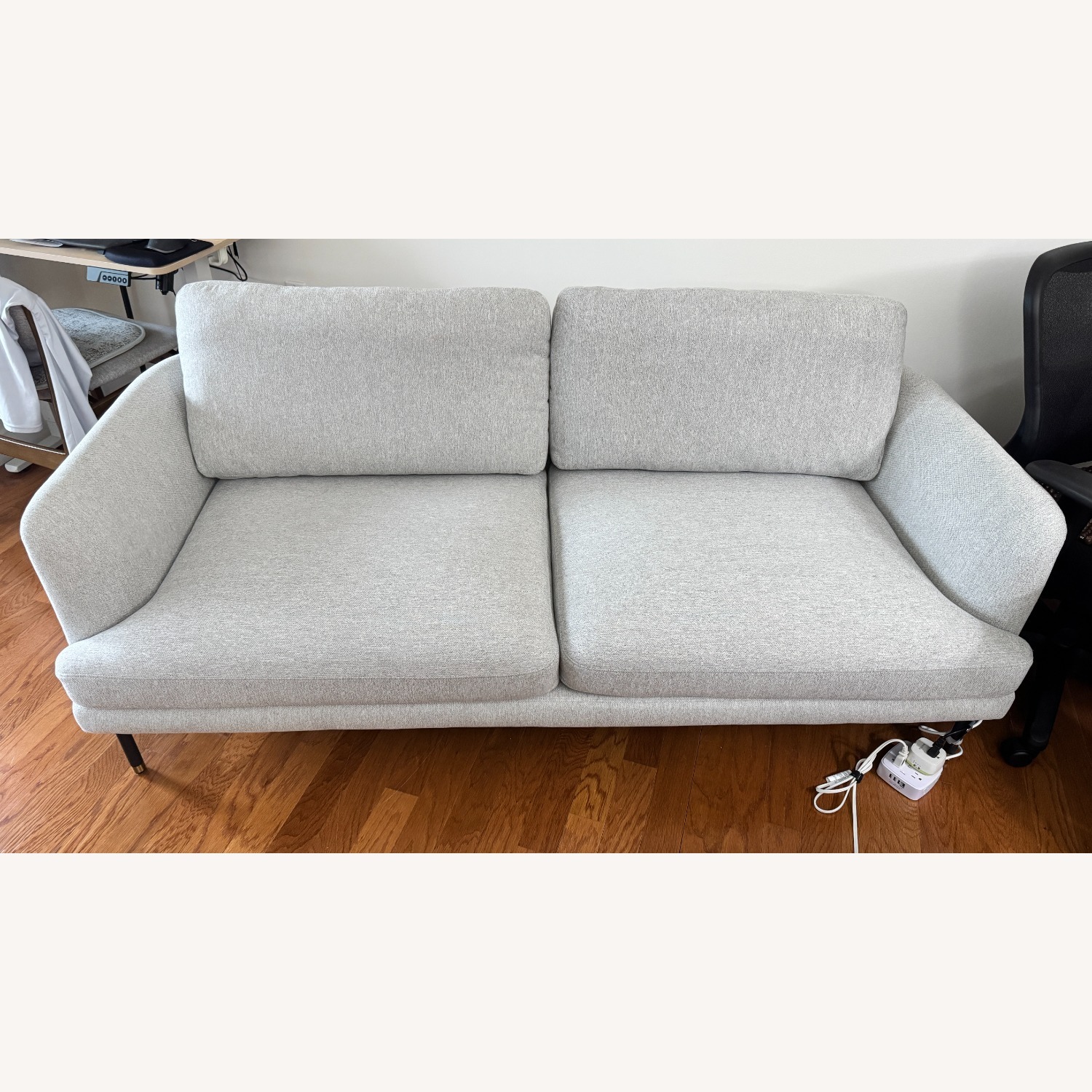 Castlery Pebble Light Gray Fabric Loveseat - image-1