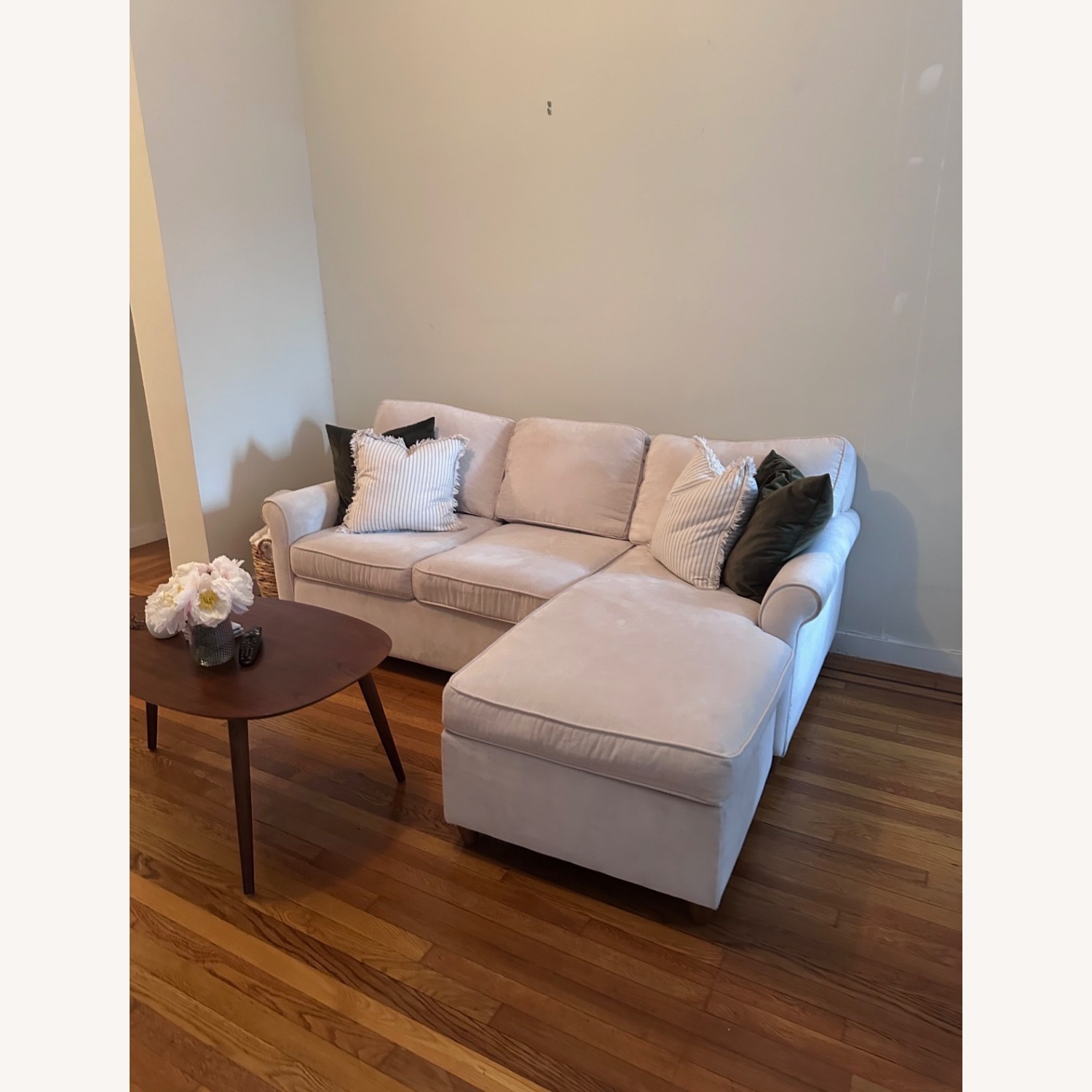 Macy's White Sleeper Sofa - image-3