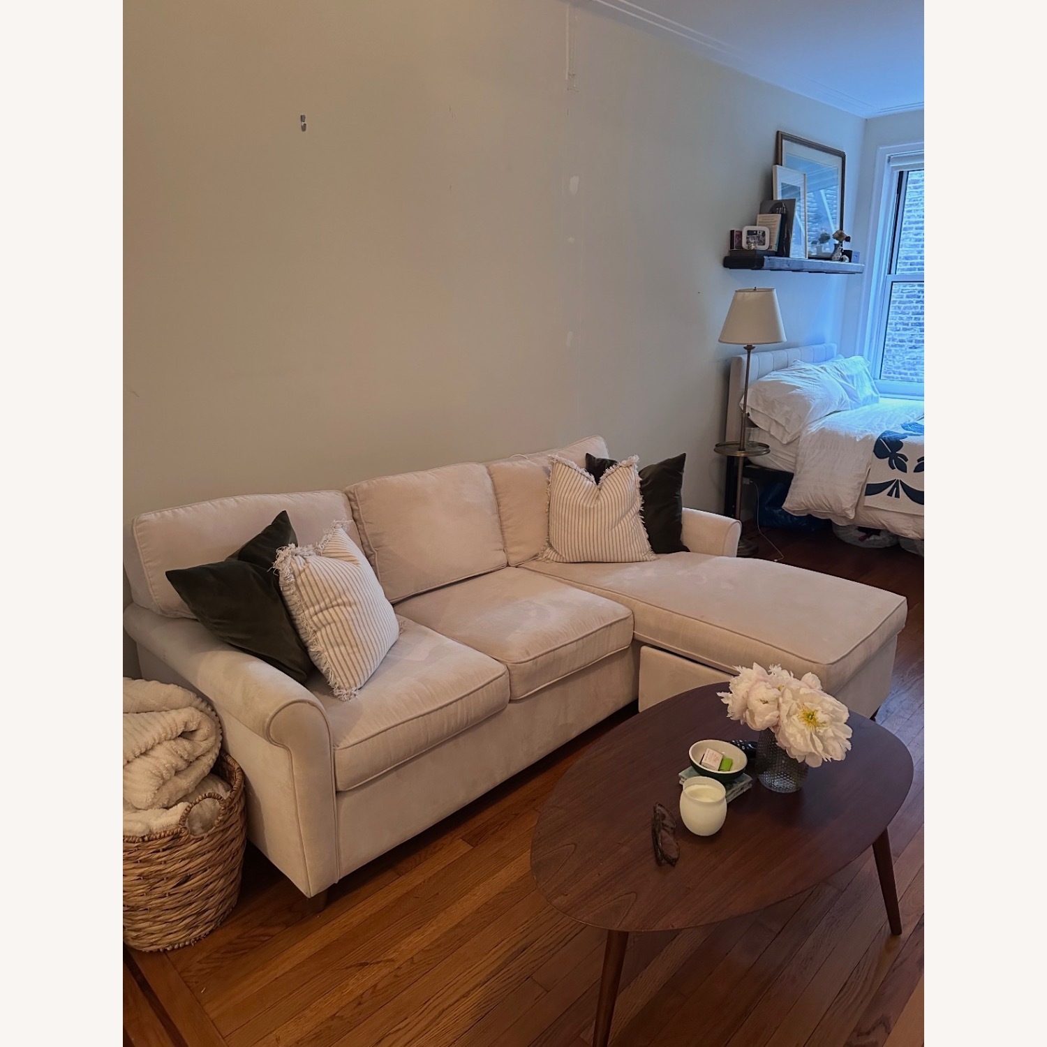 Macy's White Sleeper Sofa - image-2