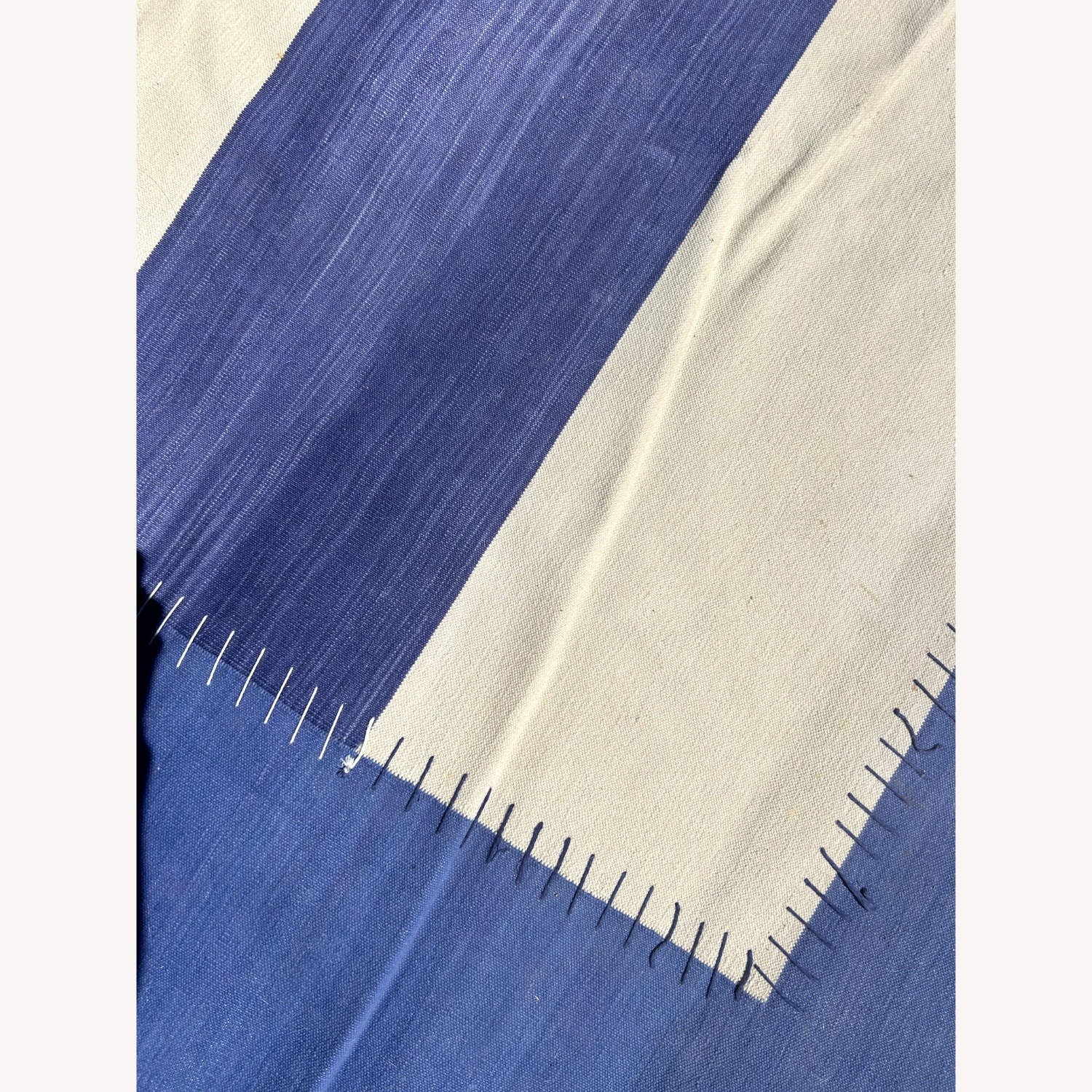10' x 14' Madeline Weinrib Blue & White Stripe Rug - image-6