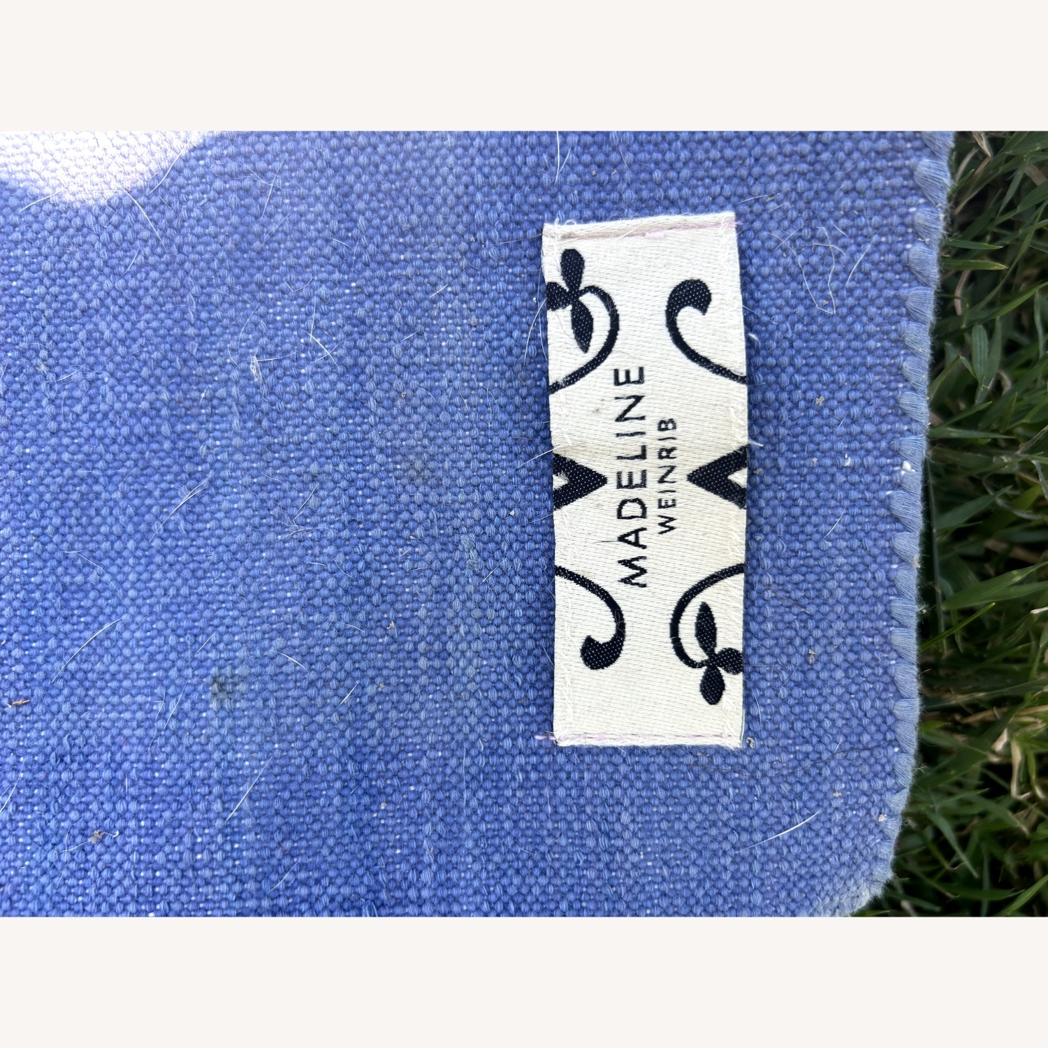 10' x 14' Madeline Weinrib Blue & White Stripe Rug - image-4