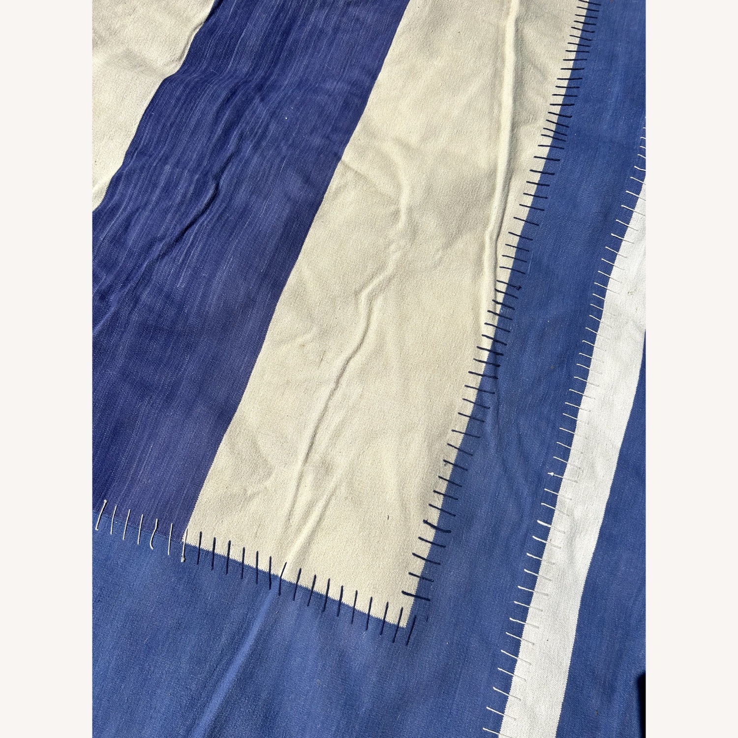 10' x 14' Madeline Weinrib Blue & White Stripe Rug - image-9
