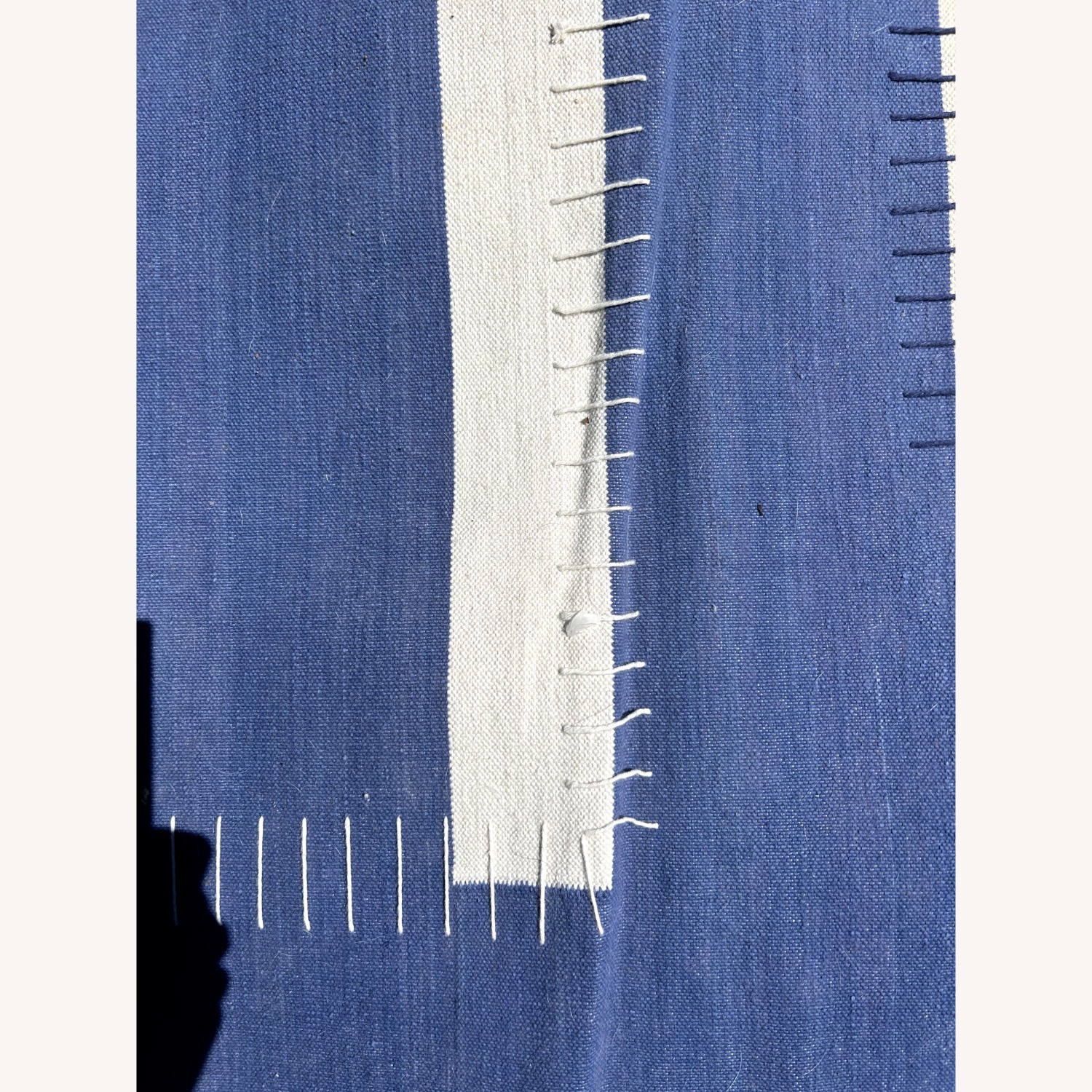 10' x 14' Madeline Weinrib Blue & White Stripe Rug - image-7