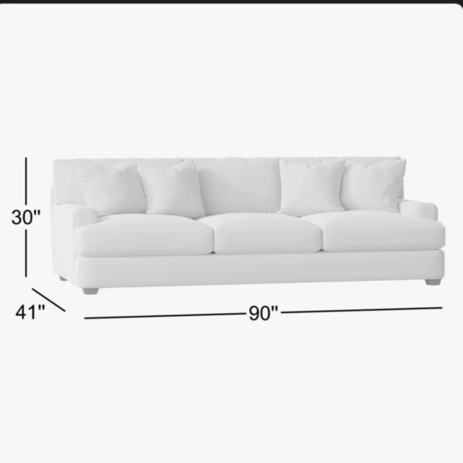 Wayfair Beige 3-Seater Couch with Covers - image-2