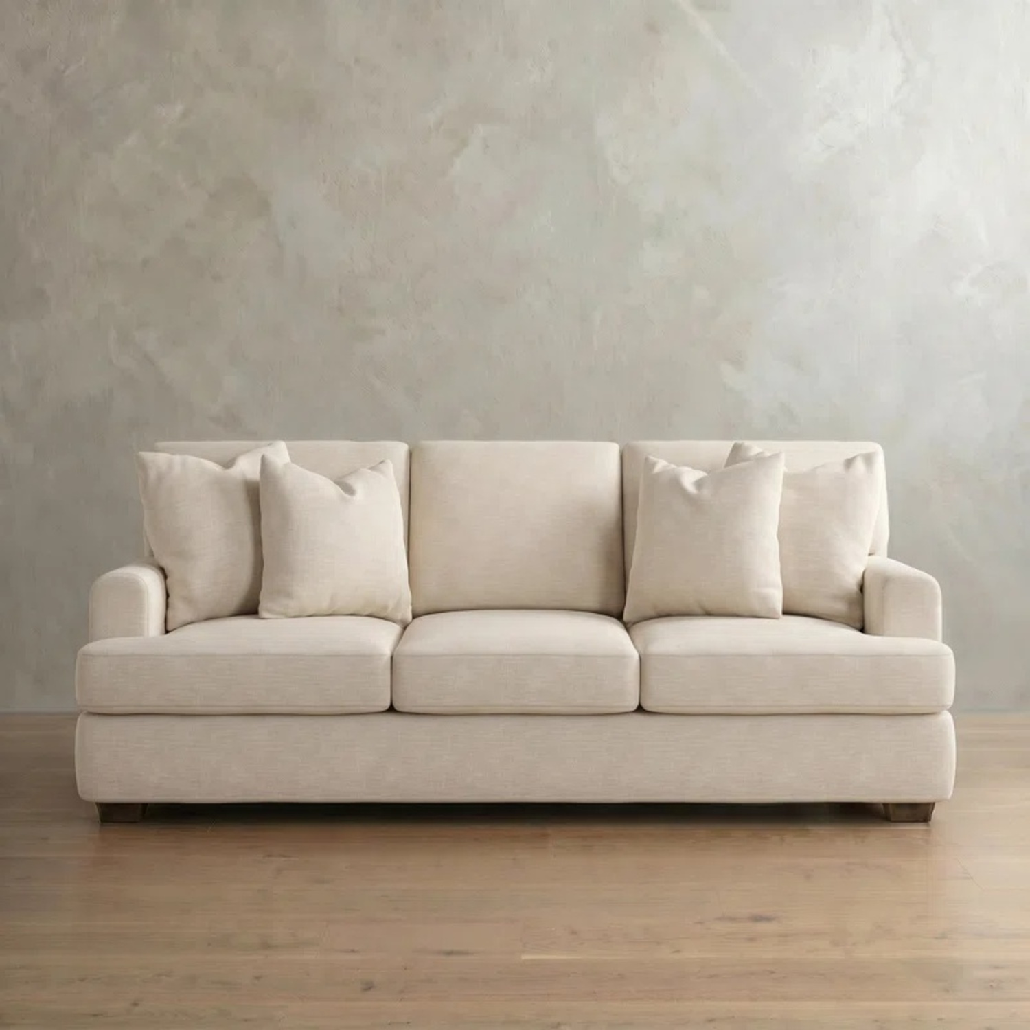 Wayfair Beige 3-Seater Couch with Covers - image-4