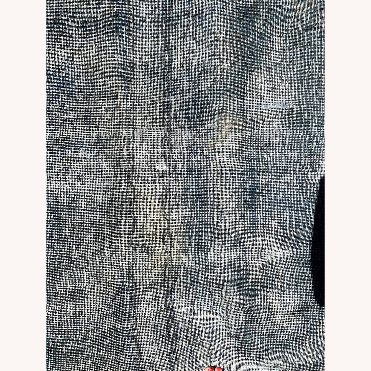 9' x 12' Blue & Gray Vintage Kilim Area Rug - image-9