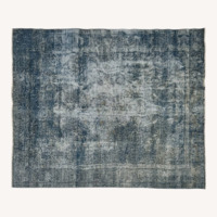 9' x 12' Blue & Gray Vintage Kilim Area Rug