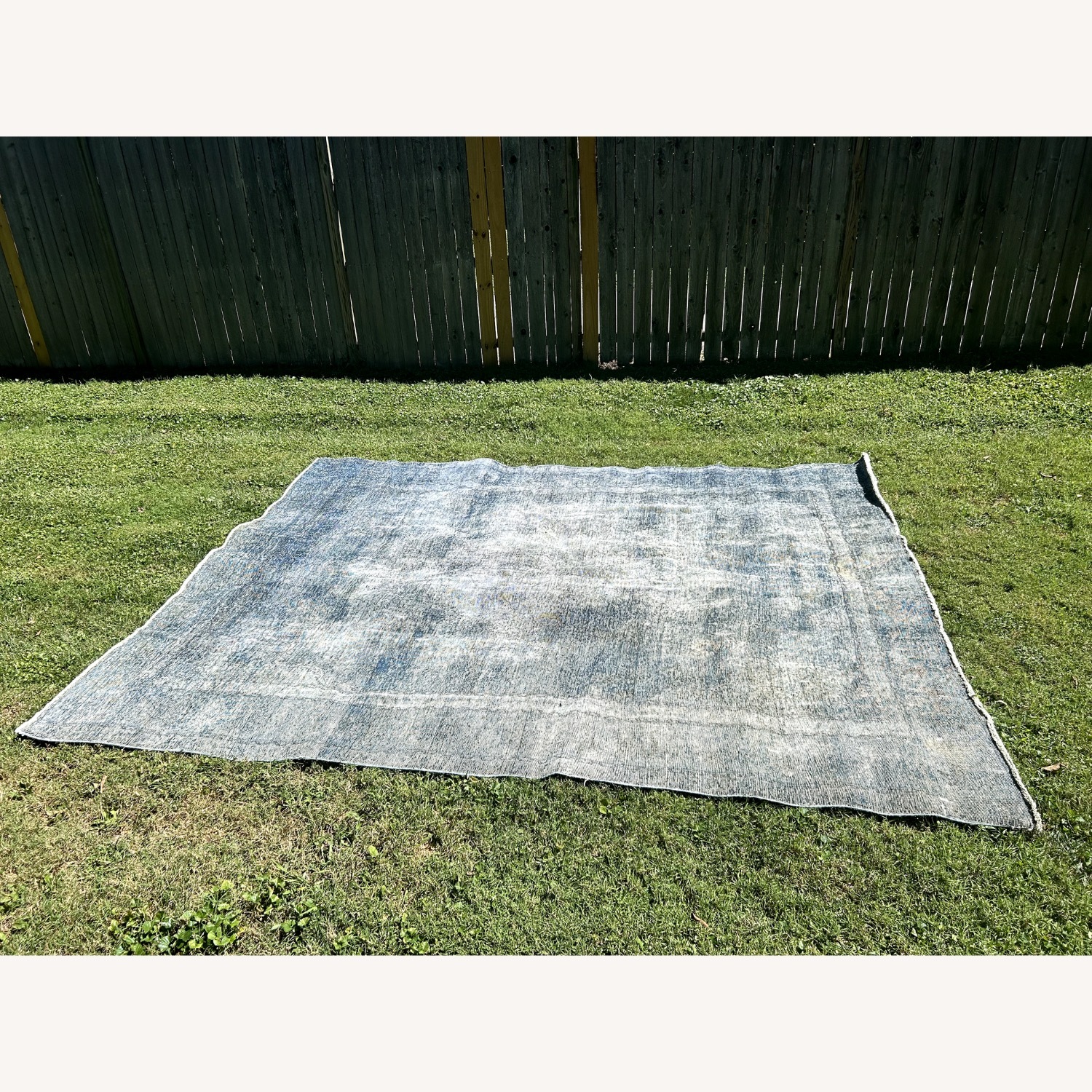 9' x 12' Blue & Gray Vintage Kilim Area Rug - image-2
