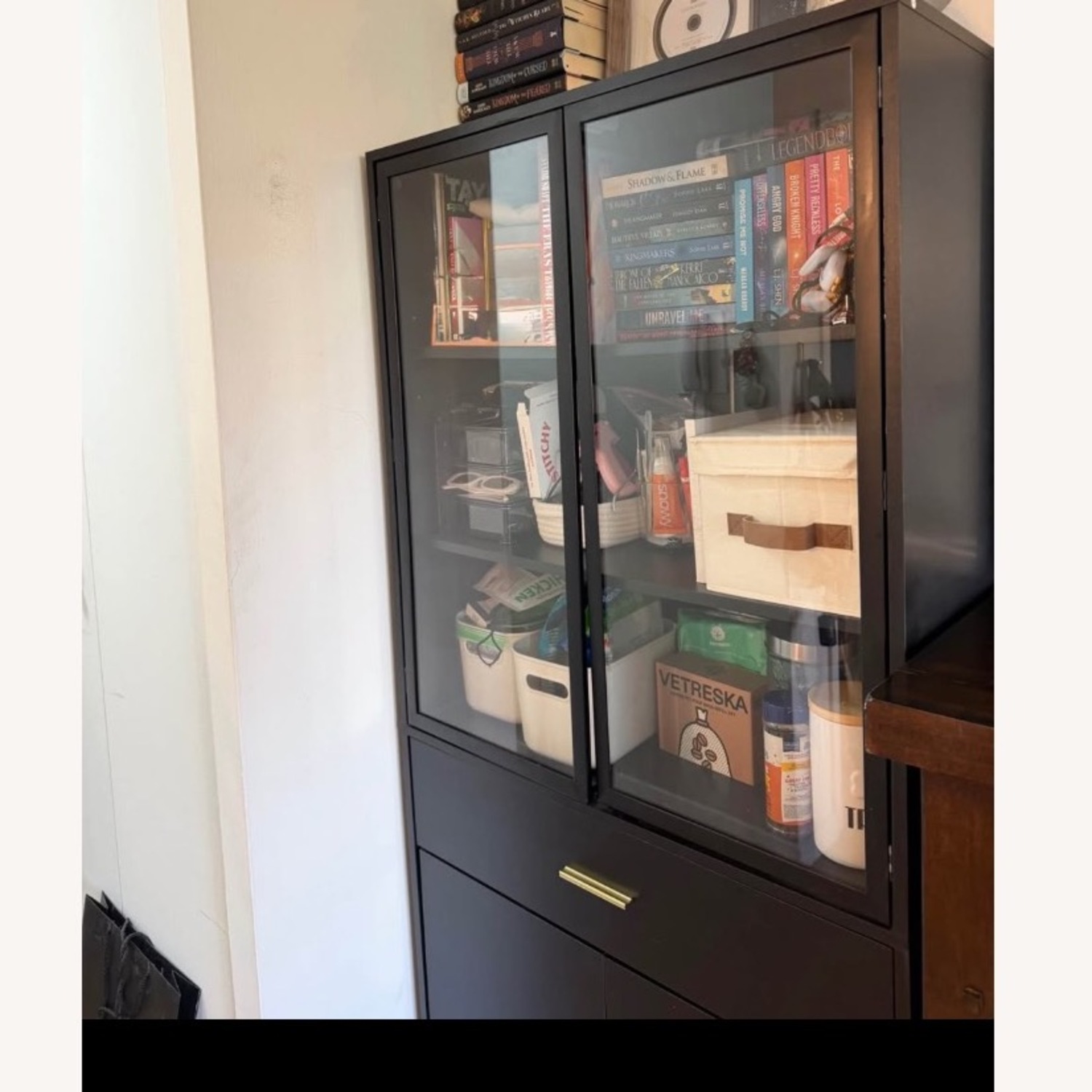 Black Wood Tall Armoire  - image-5