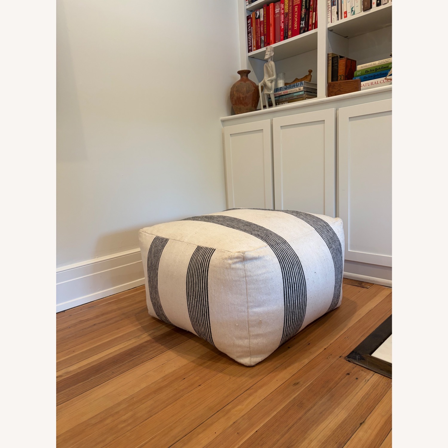 Moroccan Striped Pouf / Ottoman - image-3