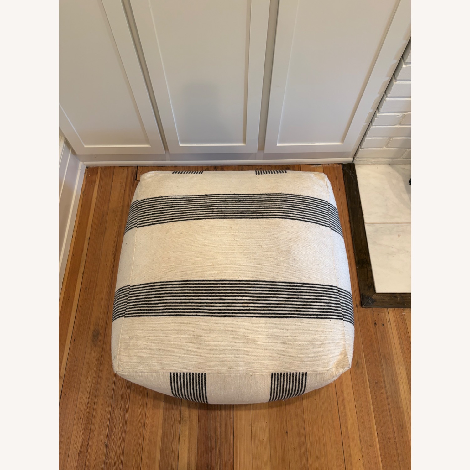 Moroccan Striped Pouf / Ottoman - image-2